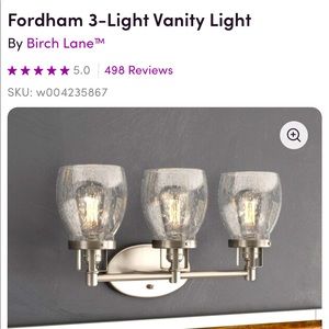 Brand new in box Fordham 3 Light Vanity in Chrome